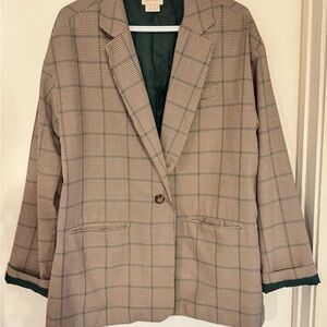 Brixton Tan Plaid Blazer